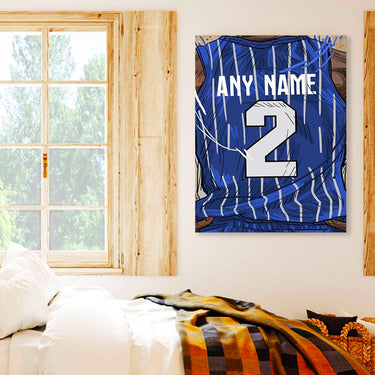 Orlando Magic Jersey Custom Canvas Print Wall Art for Boy Girl Men Women Basketball Personalized Canvas Art